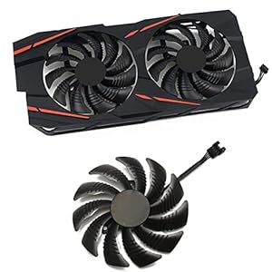 Dotodo 88MM T129215SU TPLD9210S12HH 4-polig Lüfter für Grafikkarte Kühler für Gigabyte GTX 1050 1060 1070 960 RX 470 480 570 580 Lüfter Ersetzen Sie Den Kühler (Grafikkartenlüfter-A)