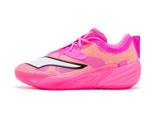 PUMA Mens All-Pro Nitro 2 Showtime Basketball Shoes Poison Pink/Bright Aqua/Lime Squeeze 14 Medium - image 4
