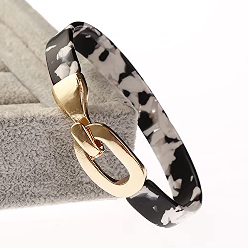 Caiyao Leopard Print Acrylic Statement Cuff Bracelet #TOP27