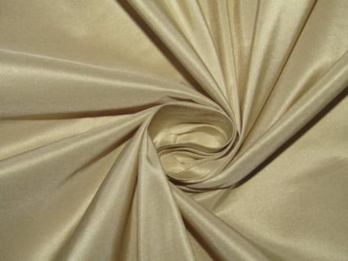 Tissu taffetas soyeux beige 152cm | Haute couture et élégance sur mesure