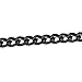 WXJ13 2.0mm Wide Black Open Link Cable Chain Curb Chain Link in Bulk for Necklace Jewelry Accessories DIY Making, 33 FT