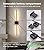 Battery Operated Wall Sconces with Remote Control, Dimmable Touch Wall Lights Wireless, USB Rechargeable LED Wall Lamp Black, 350° Rotate Reading Lamp for Living Room Bedroom Hallway, 31.5 Inch, 2 PCS