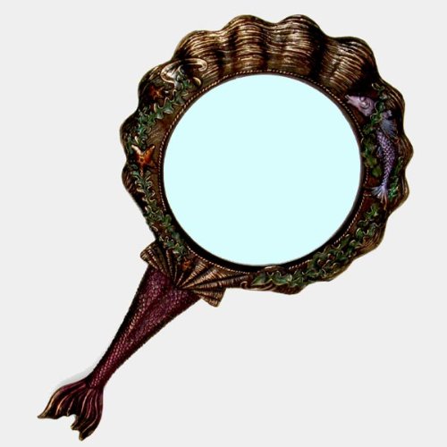 Mermaid Hand Mirror Vintage Antique Nautical Decor