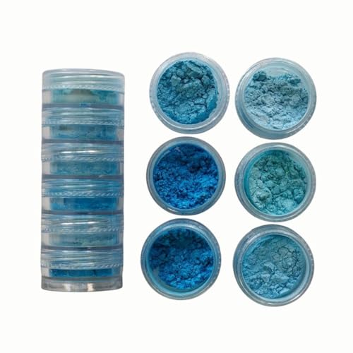 Image of Mica Powder Set (Pack of 12) - Vibrant, Cosmetic-Grade Pigments for Resin Art, Soap Making, DIY Crafts, Epoxy Resin, and More - Non-Toxic, Multicolor Powder (Multicolour)