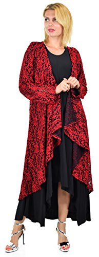 Dare2bStylish Women Plus Size High Low Open Front Duster Cardigan Jacket3
