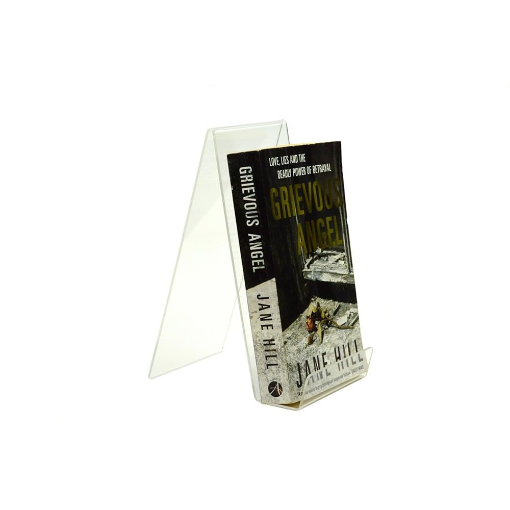WYWSSSWY 5Pack White Acrylic Tilting Book Easel Desktop Display Rack for Bookstore Office Promotional Display