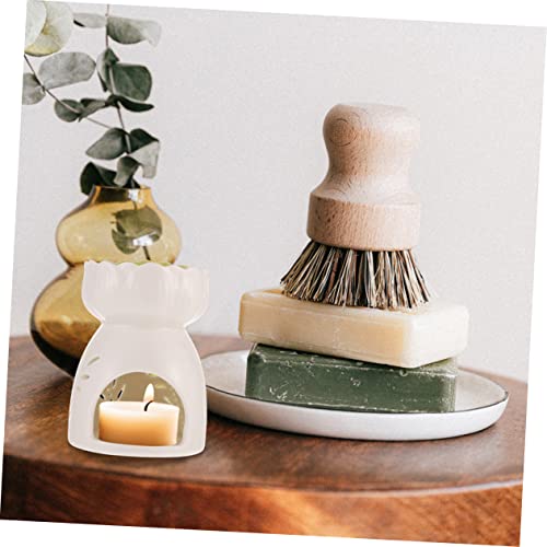 Brûleur à huile essentielle en céramique blanche | Set de 2 diffuseurs pour bougie de salon