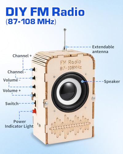 Science Kits for Kids Age 8-12 12-14, STEM Toys DIY Radio Kit Engineering Electronics Project Building Your Own Radio Educational Toy, Ideal Gift for Teen Child Boys Girls 9 10 11 13 — view 5