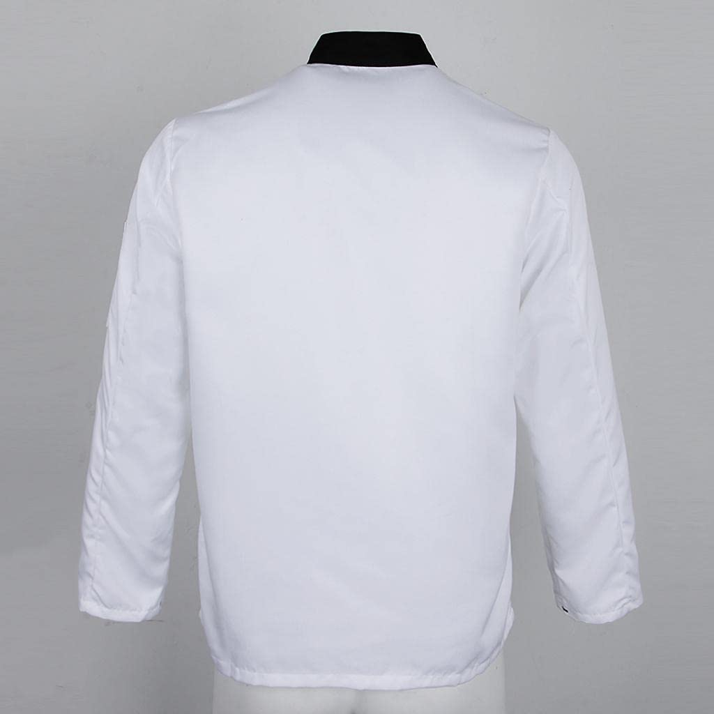 Chaqueta de Chef de Manga Larga, Abrigo, Camareros de Hotel, Uniforme de Cocina, Tops, M