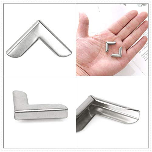 Image of uxcell Box Corner Protectors Vintage Silver Tone Guard Edge Cover Book Scrapbooks Albums Jewelry Box Corner Decor Pack of 10