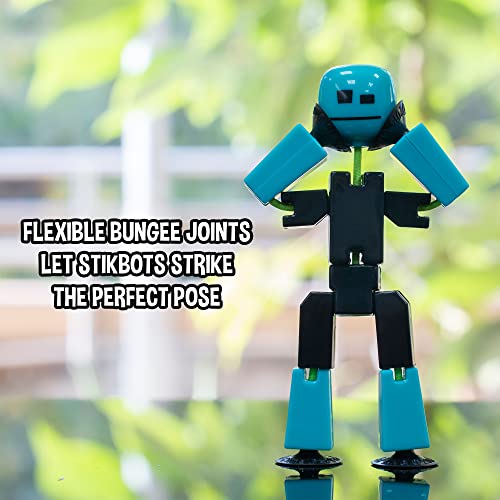 Zing Stikbot Family Pack, Set Of 6 Stikbot Collectable Action Figures, Includes 2 Stikbots, 2 Junior Stikbots, 1 Dog, And 1 Cat, Stop Motion Animation - In Eco-Friendly Packaging #TOP2