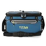 Titan by Arctic Zone 48 Can Zipperless Soft Cooler with HardBody Liner, Marine Blue