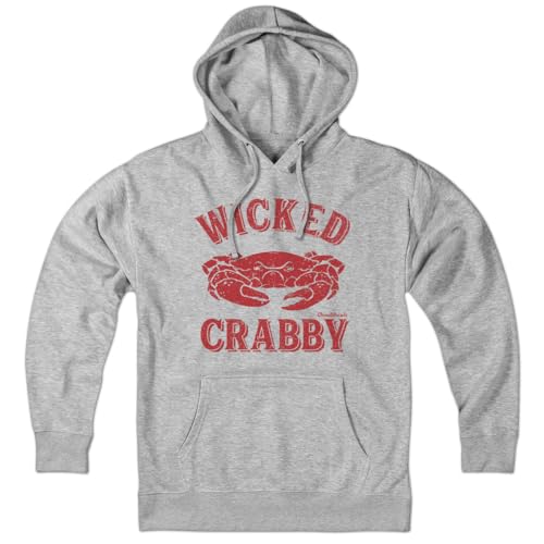 Chowdaheadz Wicked Crabby Hoodie – Unisex Pullover Sweatshirt Soft Cotton Blend