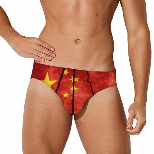 Zakqeik Mens Swim Brief Bikini Brazilian Flag Beach Athletic Swimwear Briefs Sports