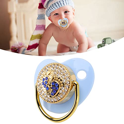 Image of Baby Pacifier, Baby Pacifier for 6 to 18 Months Baby Soft Touch Silicone Bling Baby Pacifier Anti Static Newborn Pacifiers for Home (Blue) Pacifiers