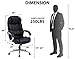 Big and Tall Office Chair High Back Executive Office Chair Comfortable Thickening Padded Cushion Leather Chair All Day Comfort Wide Seat Ergonomic Computer Desk Chair with Armrest