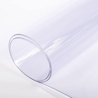 Farm Plastic Supply Clear Vinyl Sheeting 15 Mil Thick - 4'6" x 3.5' UV Protected for Greenhouses, Windows & Outdoor Use