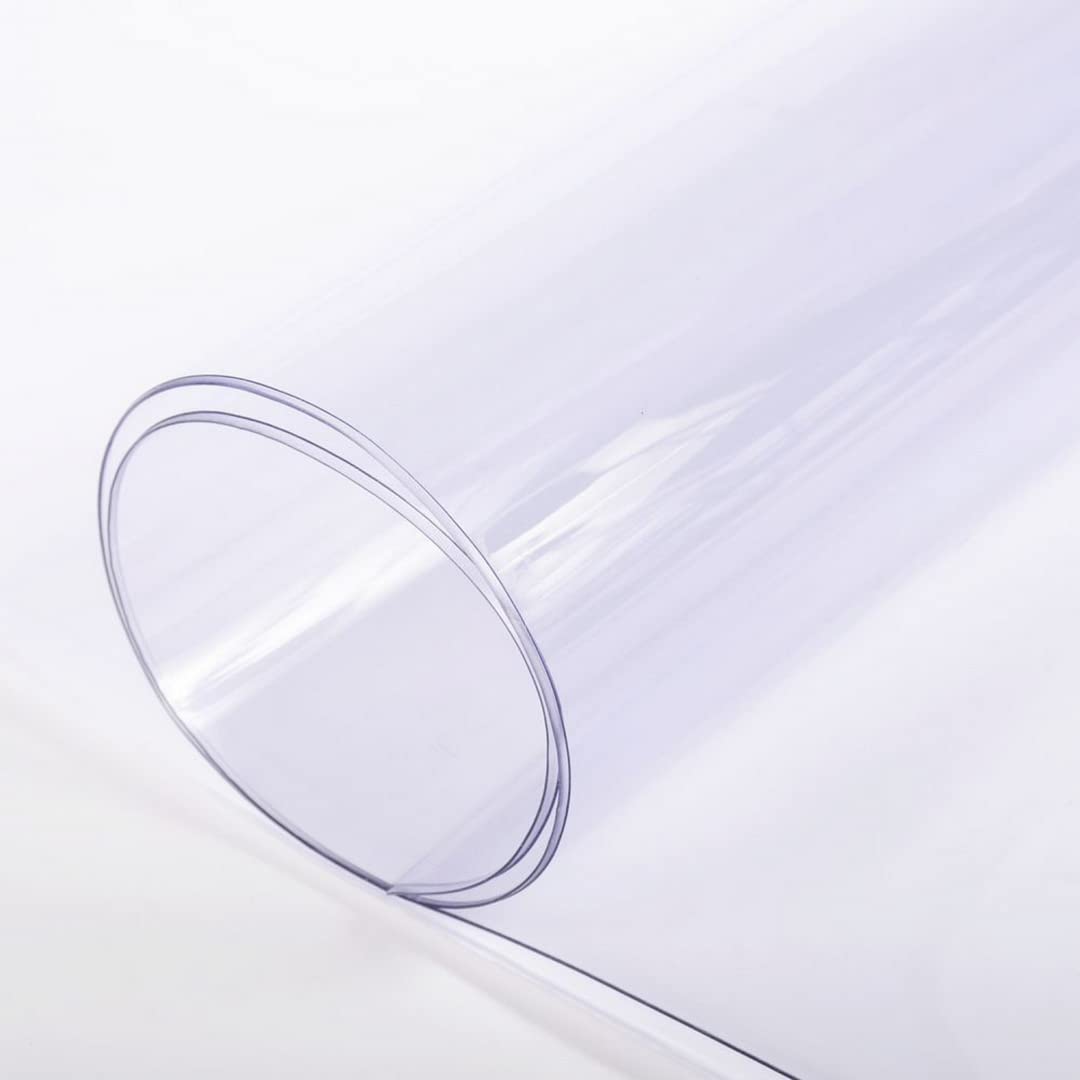 farm plastic supply - clear vinyl sheeting - 15 mil - (4'6" x 20') - vinyl plastic sheeting, clear vinyl sheet for storm windows, covering, protection, tablecloth protector 4' 6" x 20'