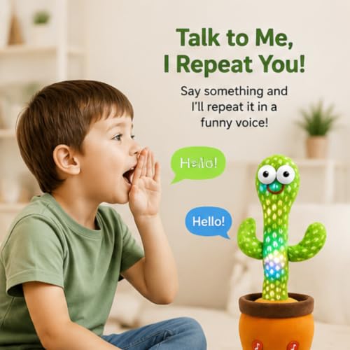 Image of Rechargeable Talking Dancing Cactus Toy for Kids