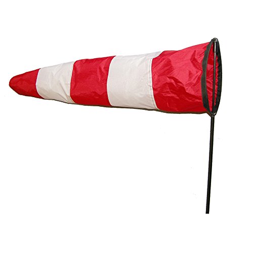 Wolkenstürmer Westwind Windsack, rot/weiß 75 cm, maritimes...