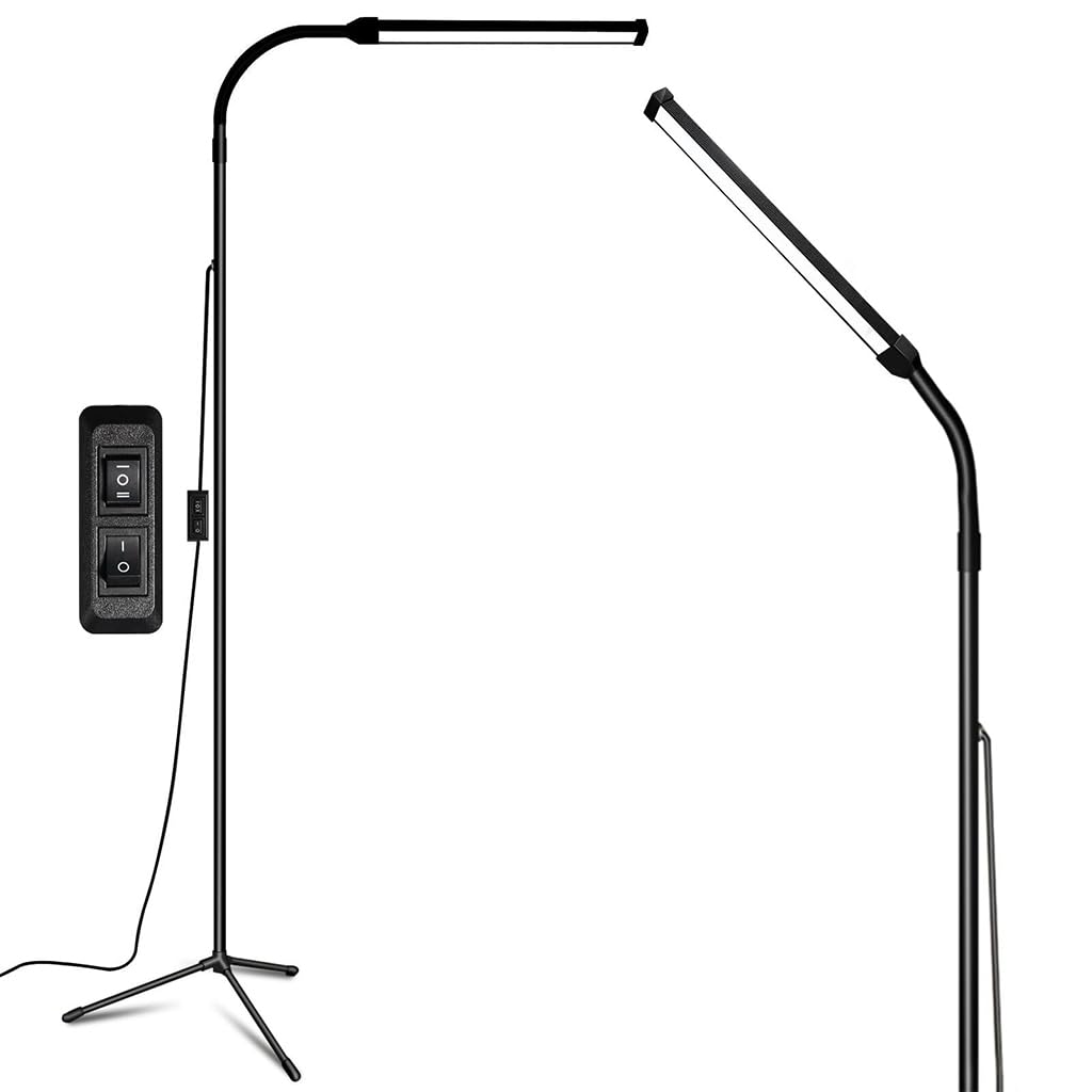 ELEPHANTBOAT® USB Floor Lamp Bright, Reading Floor Lamp for Home Office, Tattoo Light, Dimmable Gooseneck Standing for Task Craft Sewing Bedroom-image-22