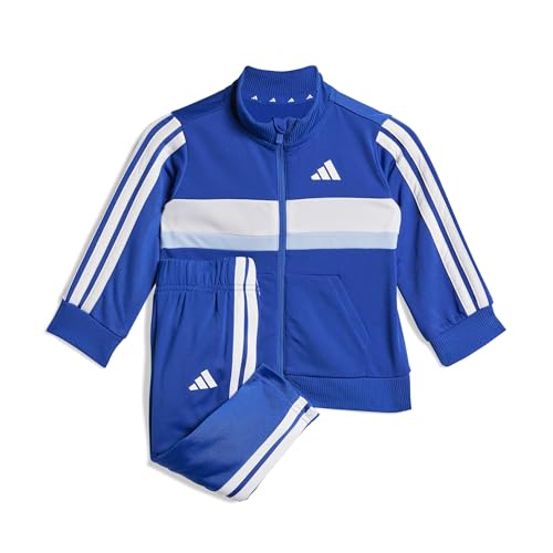 adidas Unisex bebé Seasonal Essentials Tiberio 3 Stripes Tricot Track Suit, team royal blue/glow blue/white, 3-4 Years