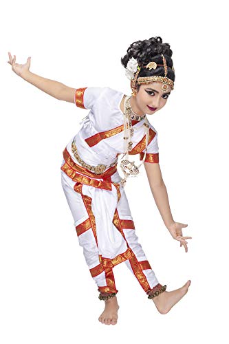 Image of Girls BharatNatyam Costume for Classical Dance Costumes for Annual Compitition /Annual Function School Event (18-24 Months)