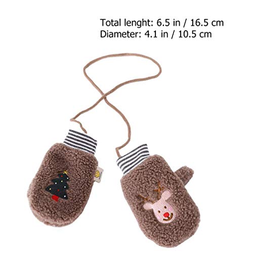 KESYOO 1 par de Luvas de Inverno BebÃª Luvas de Dedo Inteiro Luvas Quentes de Inverno de Natal Trico