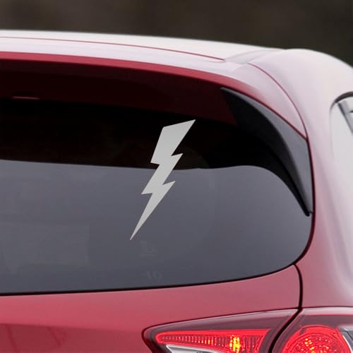 Image of Lighting 1 (Metallic Silver) (Set of 2) Premium Waterproof Vinyl Decal Stickers for Laptop Phone Accessory Helmet Car Window Bumper Mug Tuber Cup Door Wall Decoration