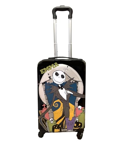 The Nightmare Before Christmas Rolling Luggage Personalized Jack Carry On Size Suitcase Hardshell Extending Handle with Custom Name3