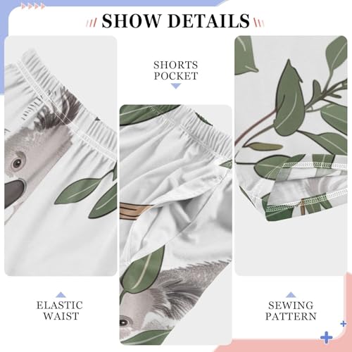 Koalas Boys Long Pants Soft Trousers Elastic Waist Kids Lounge Bottoms with Pockets S-XL4