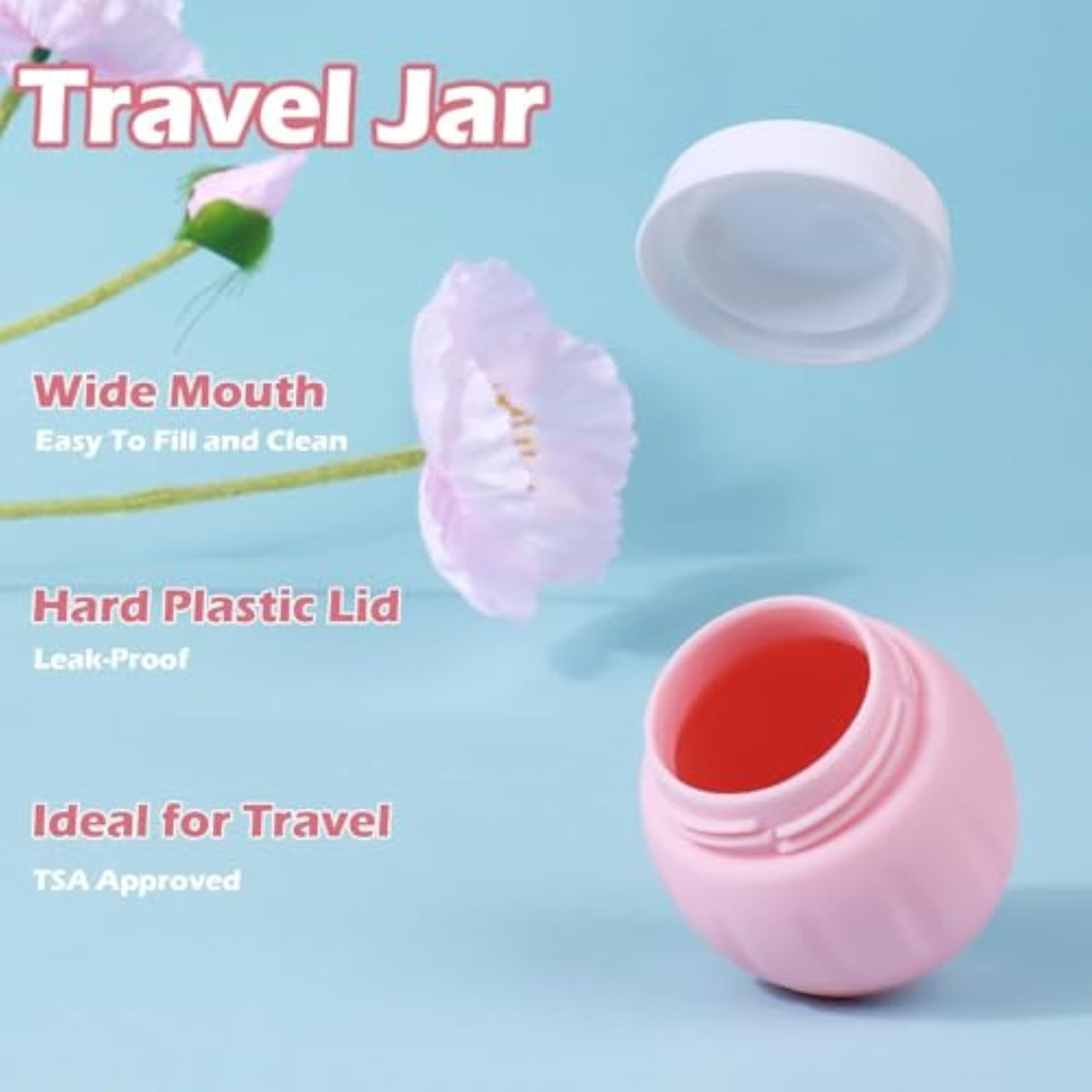40ml Cream Jars Leak-Proof Travel Containers, Pack of 4