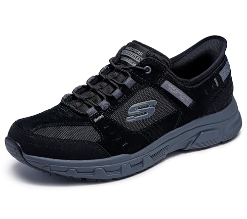 Skechers Men's Oak Canyon Consitent Winne Hands Free Slip-in Sneaker, Black/Charcoal, 10 by Skechers - Used condition - CA$76.52