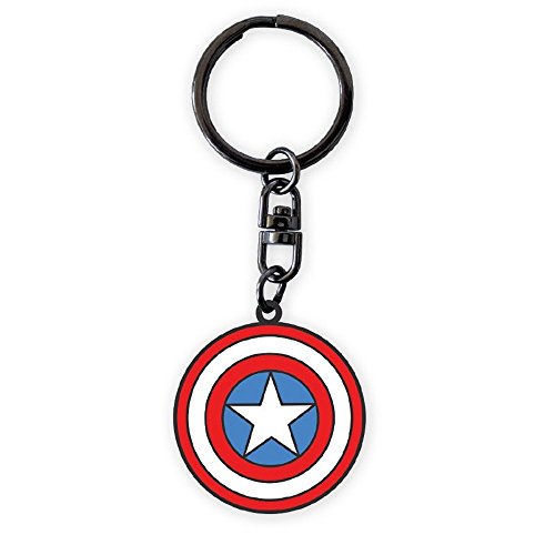 Preisvergleich Produktbild Marvel Comics - Metall Schlüsselanhänger - Captain America - Logo