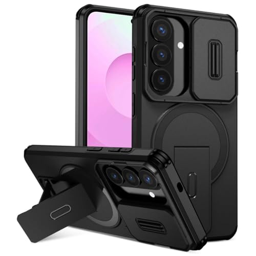 Image of ShieldTech MagStand Series Case for Samsung Galaxy S26 5G, Mobile Phone Cover with Sliding Camera Shield, Mag-Safe, Kickstand, Shockproof for Samsung Galaxy S26 5G - Black