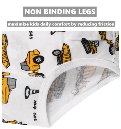 Boys Fashion Soft 100% Cotton Tagless Brief 5 Pack Breathable Underwear for Little Kid Boys3