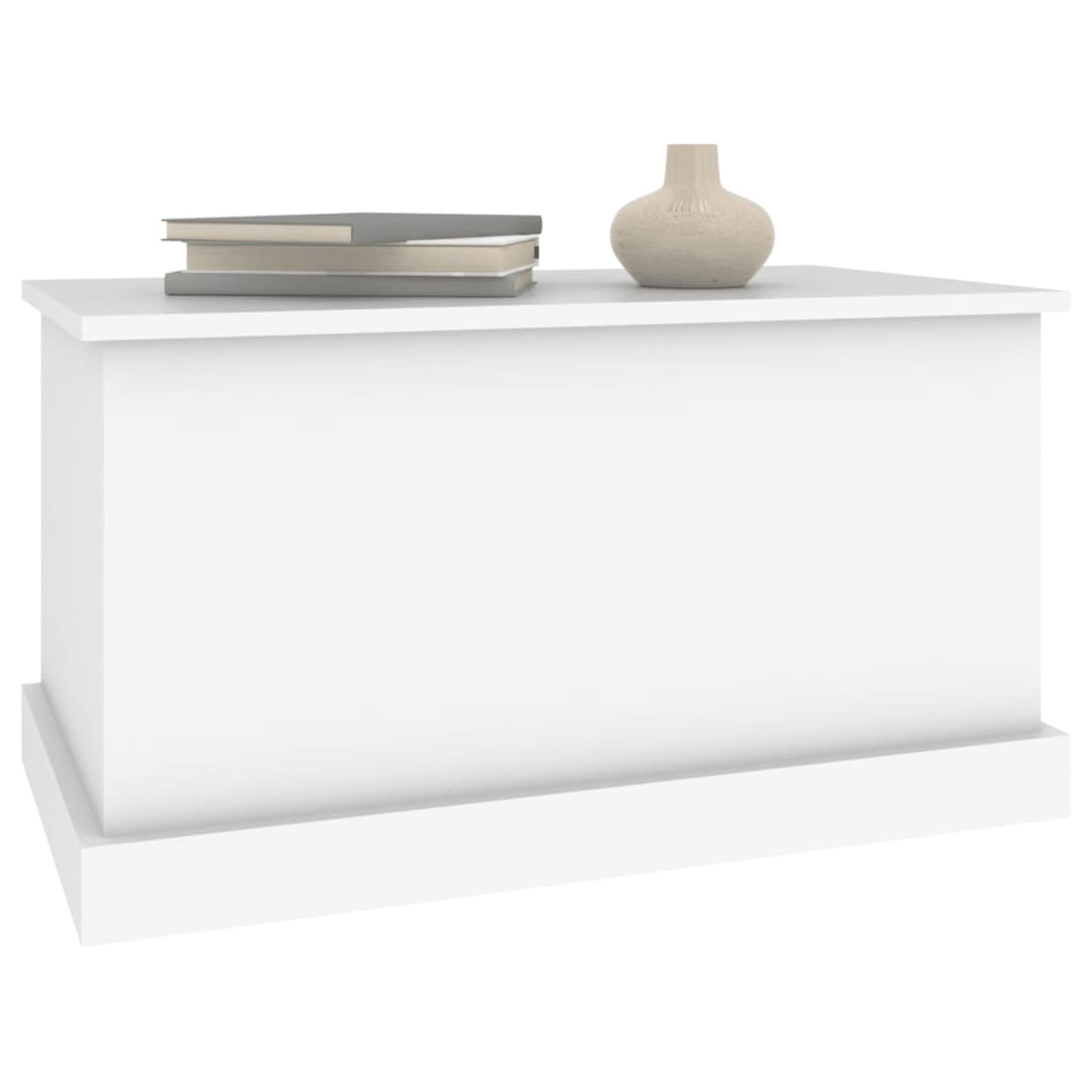 Homgoday Caja portaobjetos blanca 70 x 40 x 38 cm madera multicapa armario interior, mesa contenedor de jardín, armario portaherramientas, armario escobero interior para baño interior casa
