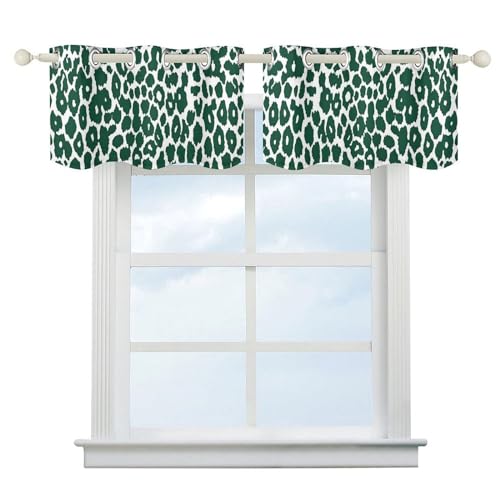 Cortinas de estilo asiático exóticas con puntos verdes de grafito, pack de 2 3