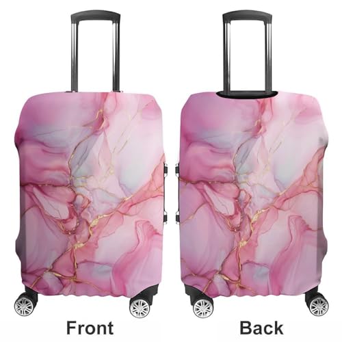 Pink Gold Marble Travel Suitcase Protector Luggage Cover Protective Washable Anti-scratch Baggage Cover3