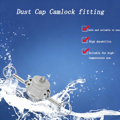 Hydravicit 2PCS Stainless Steel 2.5" Type DC Cam and Groove Hose Fitting, Dust Cap/Dust Cover Camlock fitting,Female Camlock Adapter 316 stainless steel(2.5") by Hydravicit - Image 4