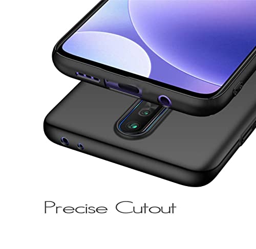 Image of Mobile Back Cover Case for Xiaomi Poco X2 (Silicone Case|CameraProtection|Black SC1510)