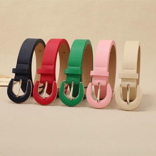 WHIPPY Women's Leather Belts for Jeans Pants Dress Black Leather Belts for Women Casual Fashion Ladies Waist Belts4