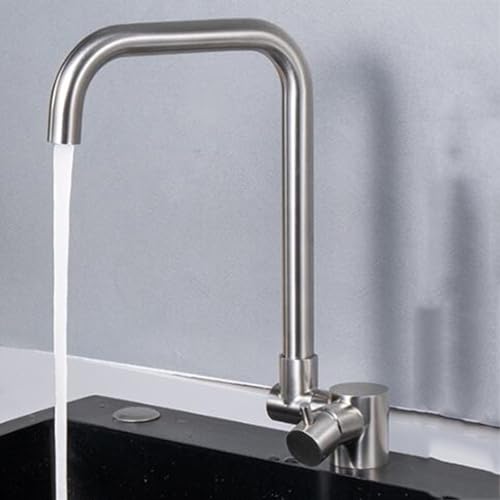 Mitigeur de cuisine premium pliable LWX en acier inoxydable brossé
