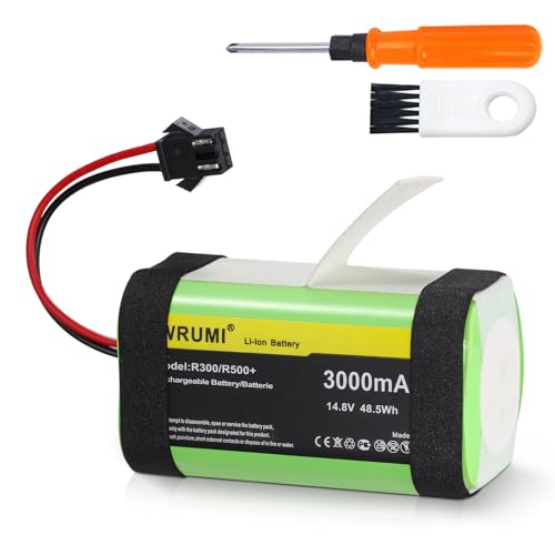 3000mAh Replacement Battery For Coredy R300, R500+, R650, R3500, R3500S, R600, R580, R550, R750 (1600pa) for Amarey A800, A900, Tesvor X500 / X500 Pro, for Eufy RoboVac 11s Robot Vacuum Cleaners 14.8V