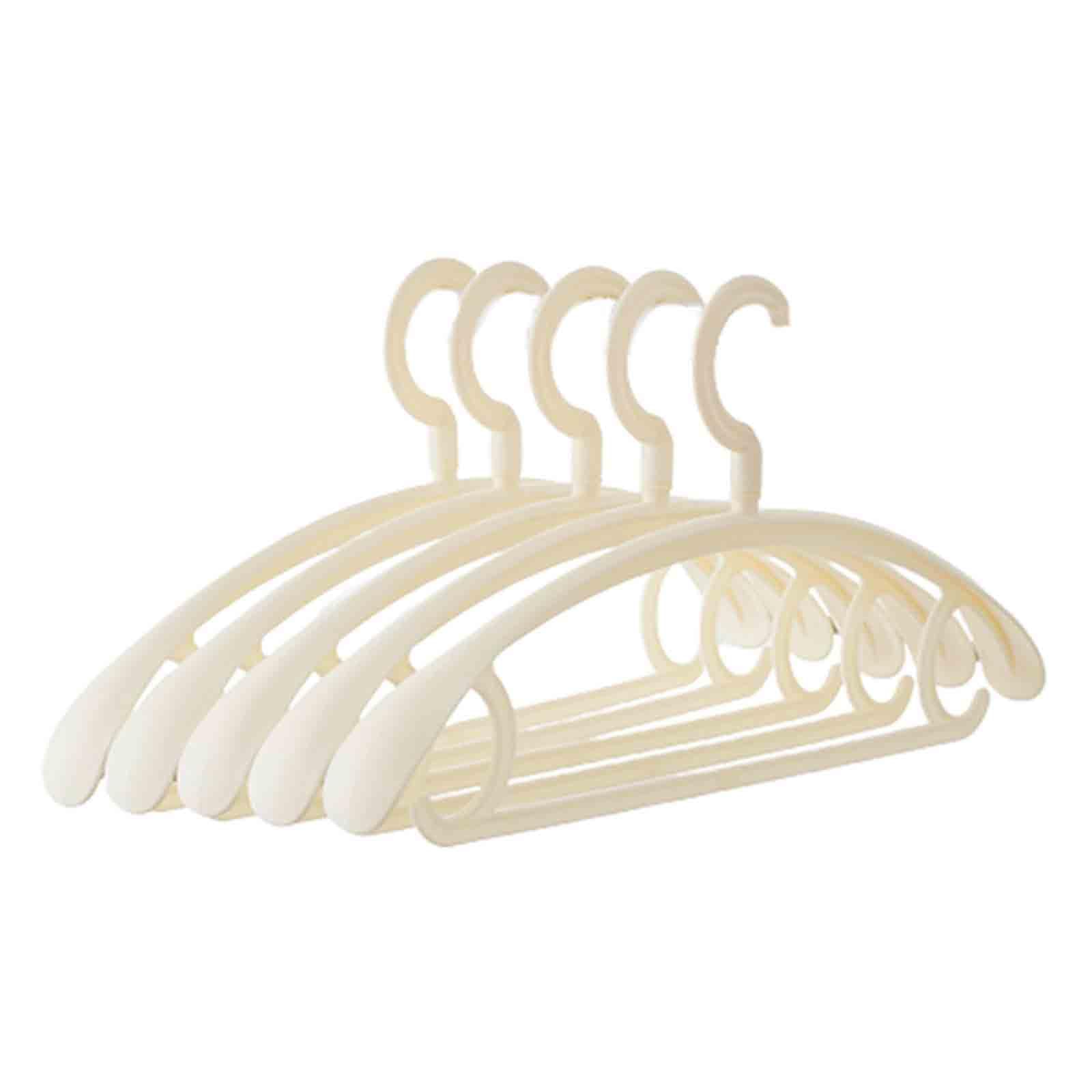 Plastikowe wieszaki na ubrania dla dorosłych, zestaw Coathangers, oszczędność miejsca, wytrzymały hak obrotowy, antypoślizgowy, mocne nośne, 10 sztuk, białe, 41,5 x 20,5 cm