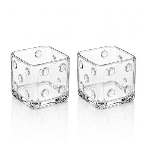 2 PCS Dice Shot Glasses Casino Party Decorations Small Drinking Glasses