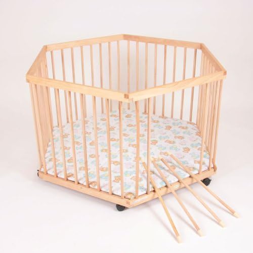 Parc Hexagonal En Bois Tour De Parc Dots Amazon Fr Bebe Et Puericulture