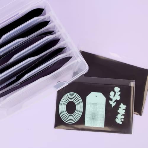 Boîte de rangement pour matrices Craftelier transparente avec intercalaires - 5