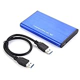 Airber Caja de Disco Duro Externo | sata a USB,Caja de Unidad de Disco Duro Externa sin Herramientas para HDD SSD de 7 mm/9,5 mm hasta 3 TB Compatible con UASP