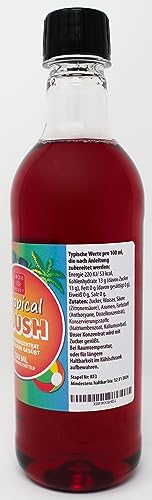 Tropenfrüchte-Slushkonzentrat 500 ml, Mischungsverhältnis 1:5 | Slush-Eis | Crush-Eis | Wassereis |Granita | ohne künstliche Farbstoffe | für Slushie-Maker – Bild 3